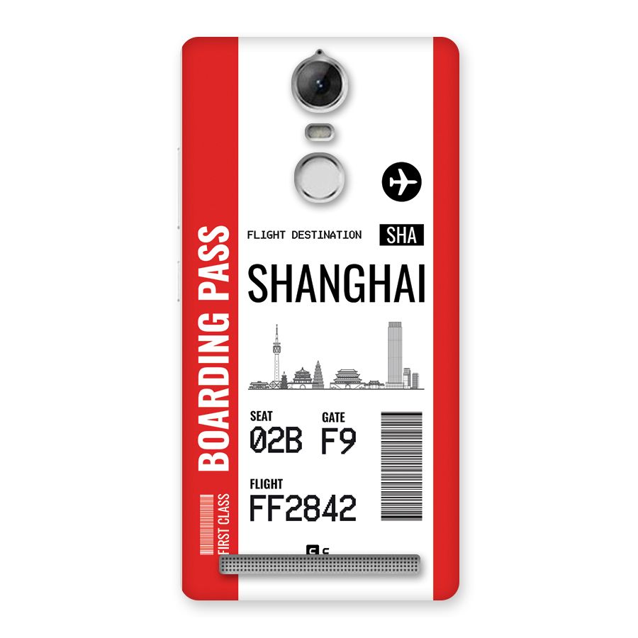 Shanghai Boarding Pass Back Case for Vibe K5 Note