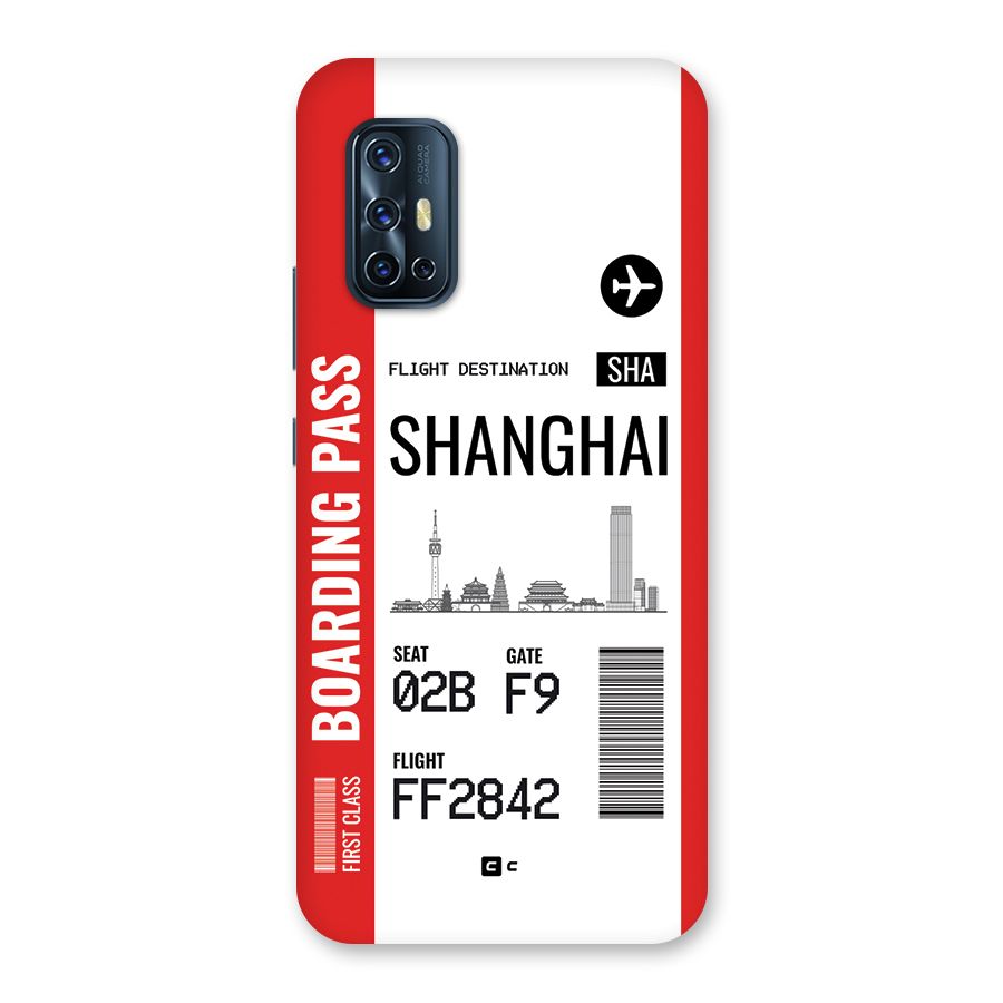 Shanghai Boarding Pass Back Case for Vivo V17