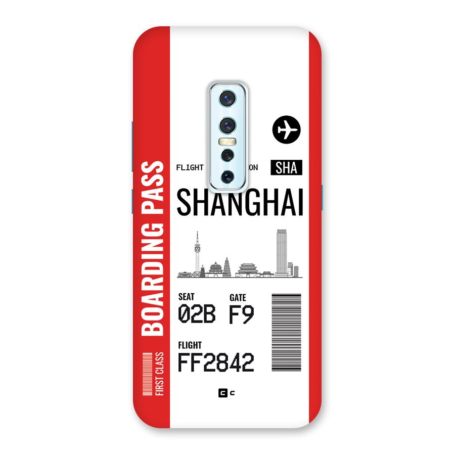 Shanghai Boarding Pass Back Case for Vivo V17 Pro