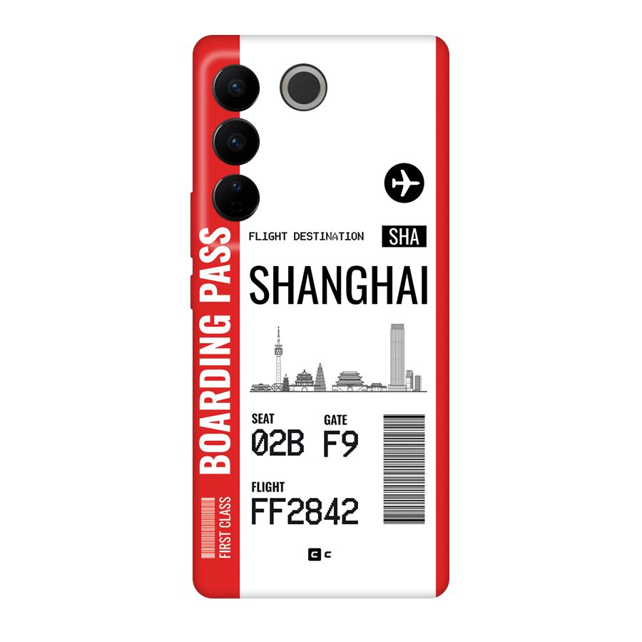 Shanghai Boarding Pass Back Case for Vivo V27