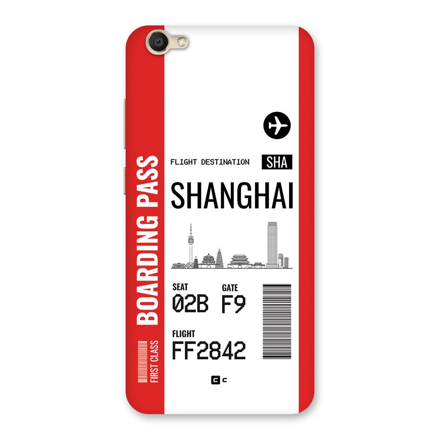 Shanghai Boarding Pass Back Case for Vivo V5