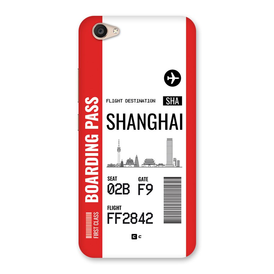 Shanghai Boarding Pass Back Case for Vivo V5 Plus