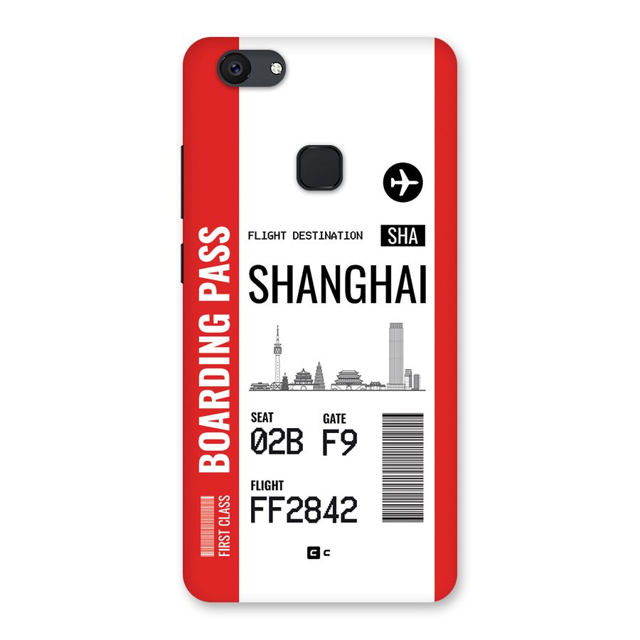 Shanghai Boarding Pass Back Case for Vivo V7 Plus