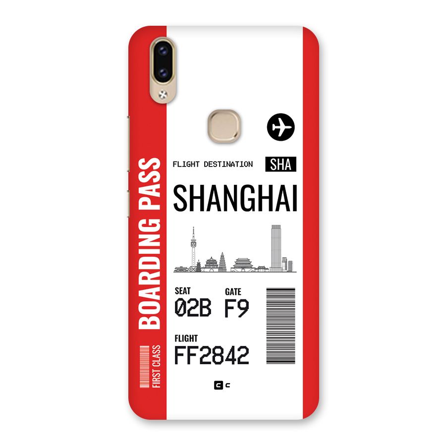 Shanghai Boarding Pass Back Case for Vivo V9 Youth