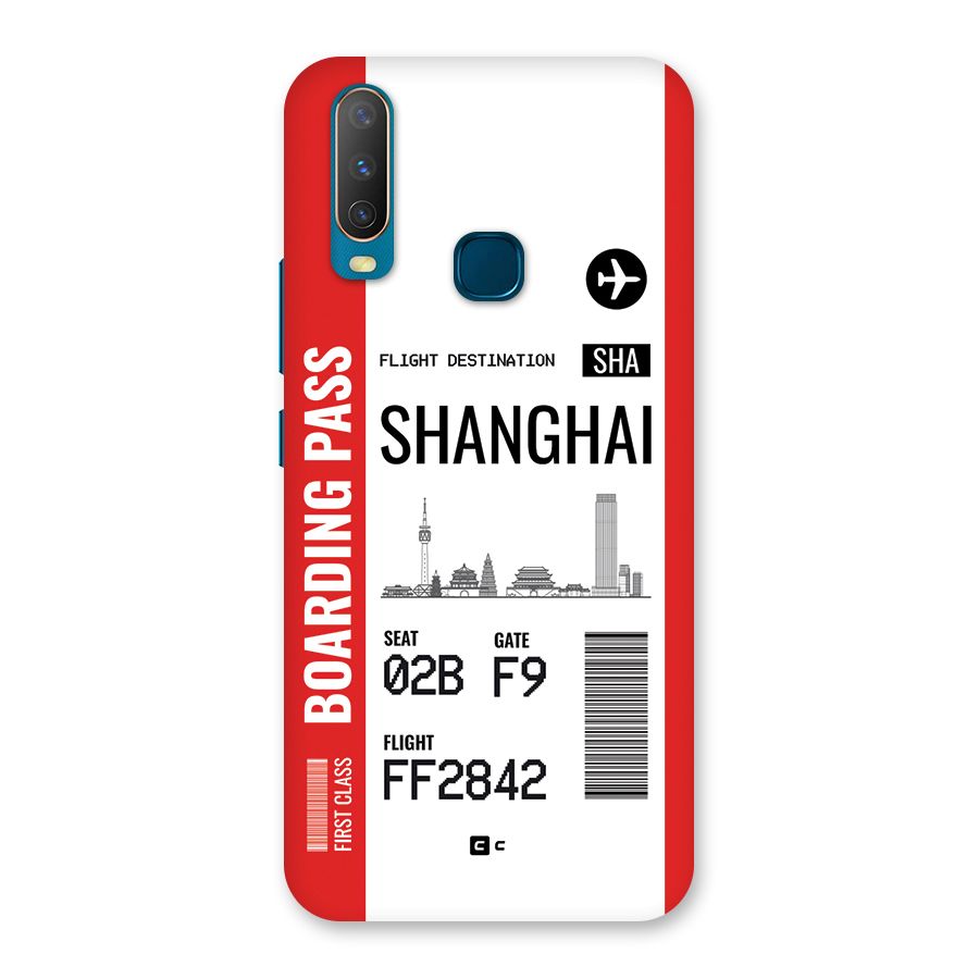 Shanghai Boarding Pass Back Case for Vivo Y11