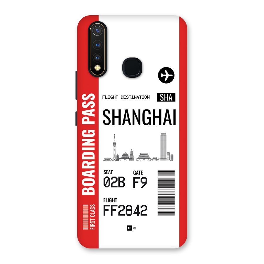 Shanghai Boarding Pass Back Case for Vivo Y19