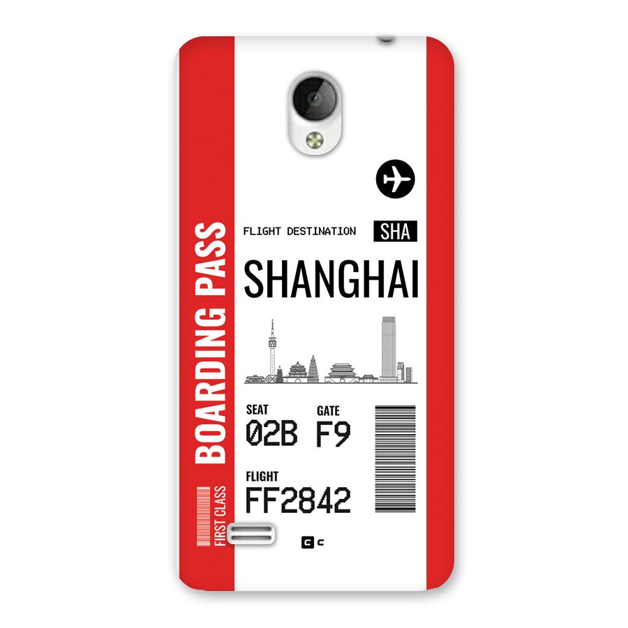 Shanghai Boarding Pass Back Case for Vivo Y21