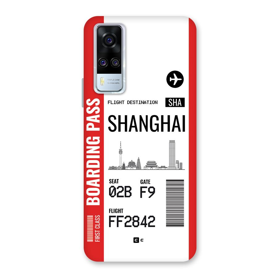Shanghai Boarding Pass Back Case for Vivo Y31