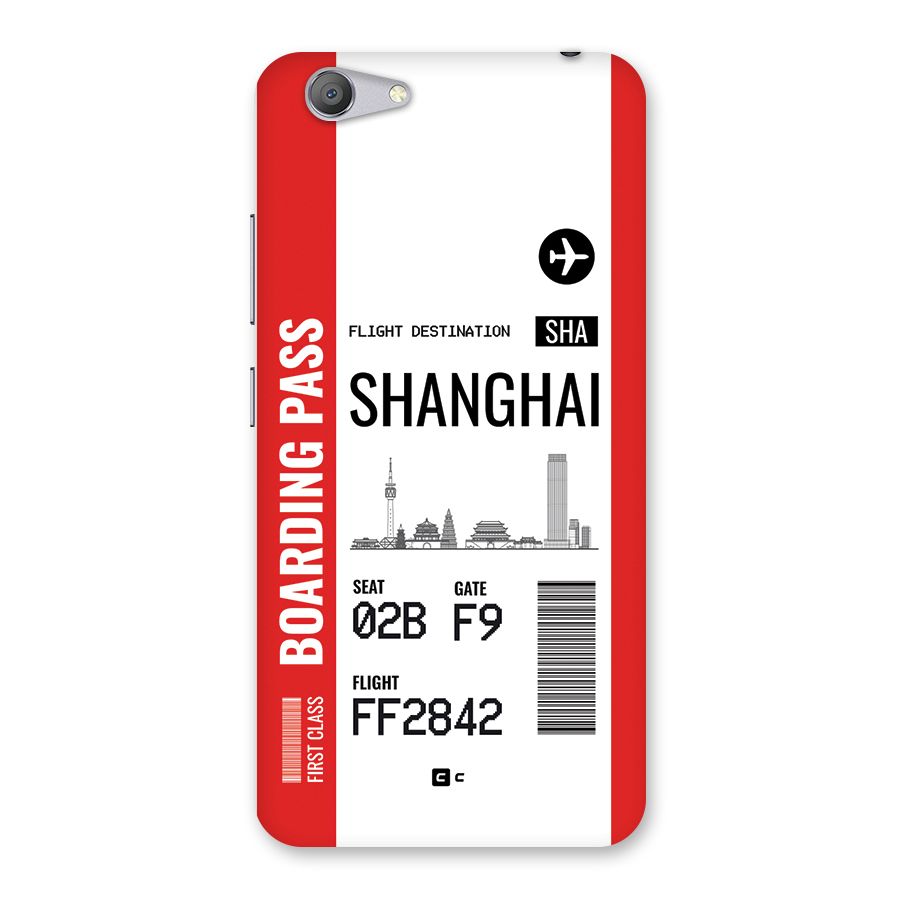 Shanghai Boarding Pass Back Case for Vivo Y53
