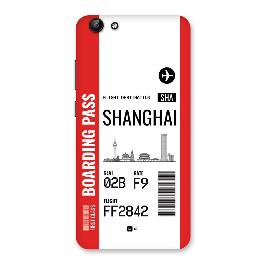 Shanghai Boarding Pass Back Case for Vivo Y69