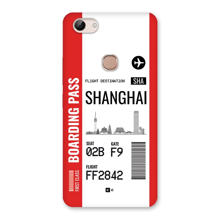 Shanghai Boarding Pass Back Case for Vivo Y83