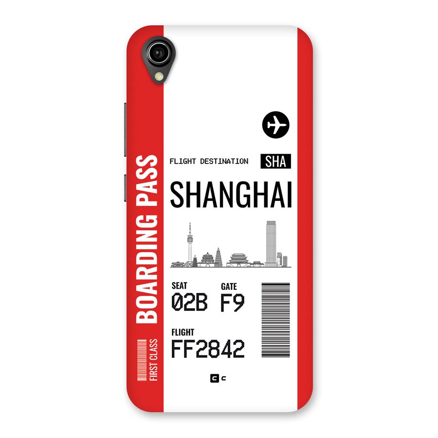 Shanghai Boarding Pass Back Case for Vivo Y90