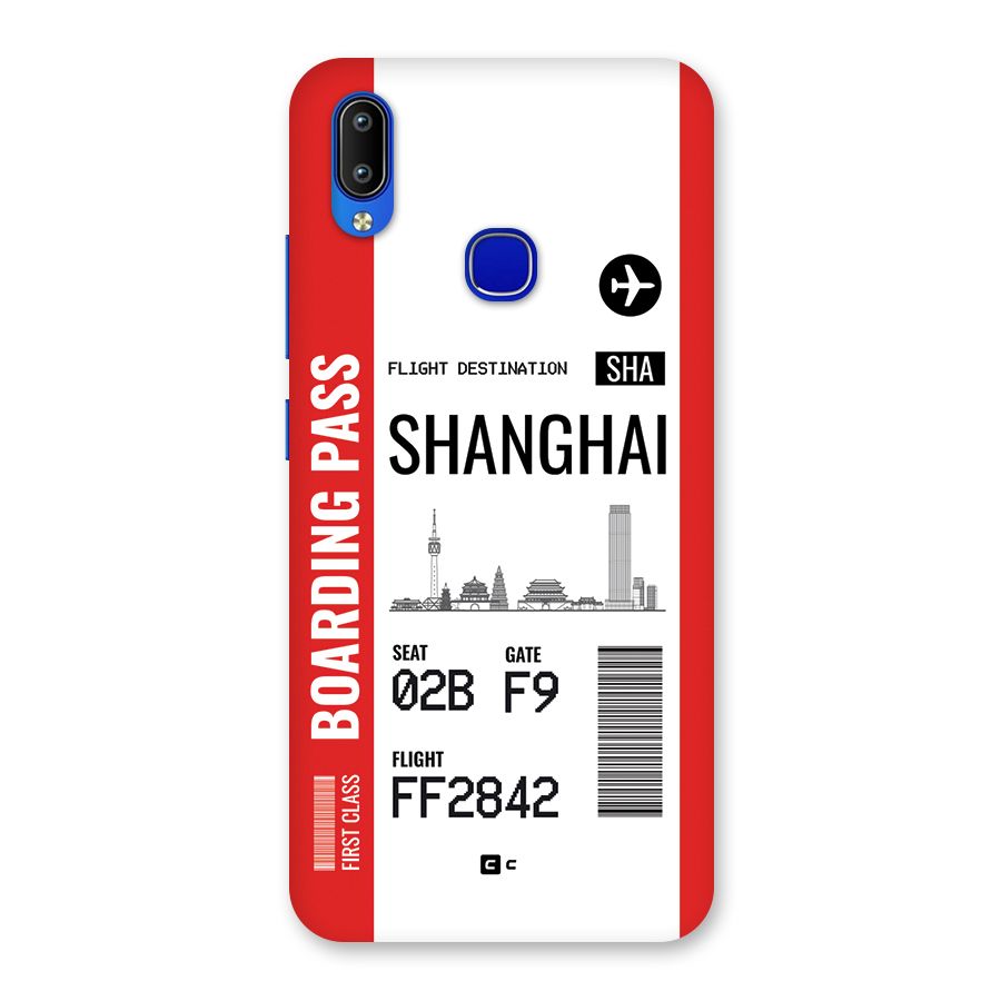 Shanghai Boarding Pass Back Case for Vivo Y91