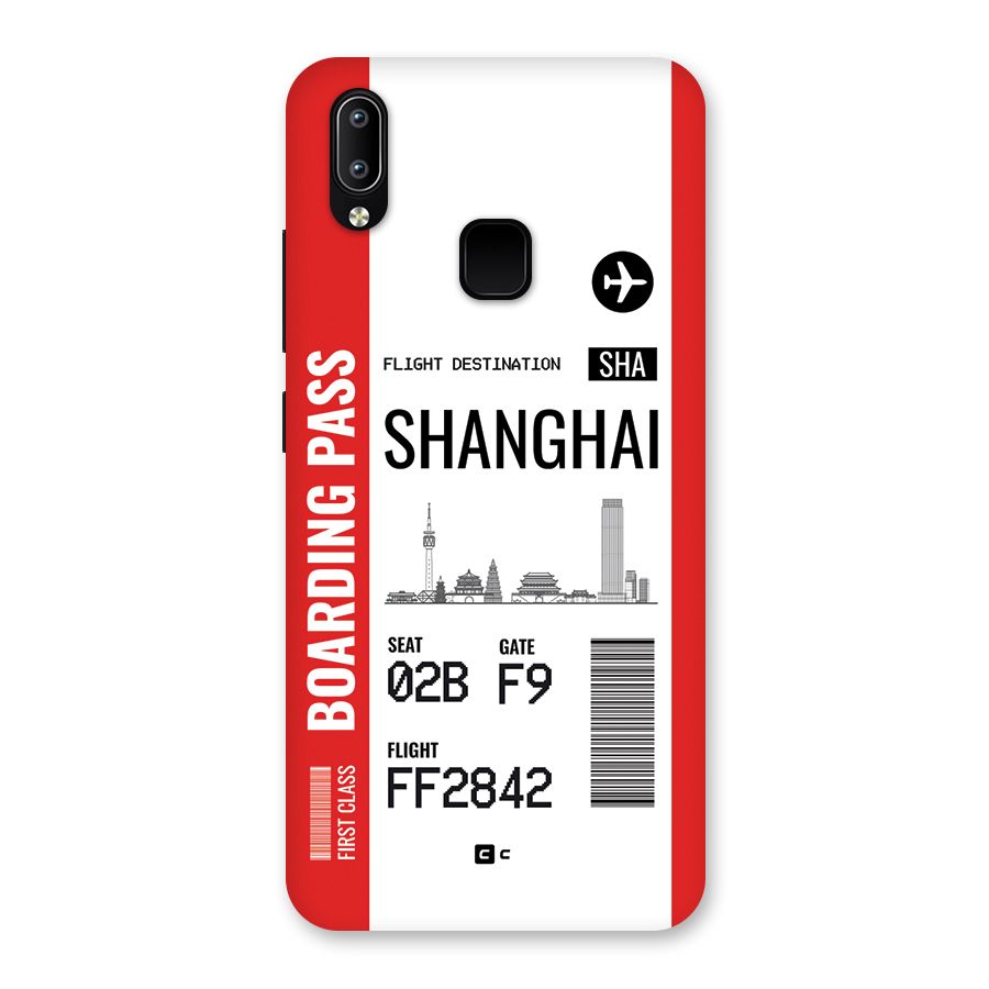 Shanghai Boarding Pass Back Case for Vivo Y93