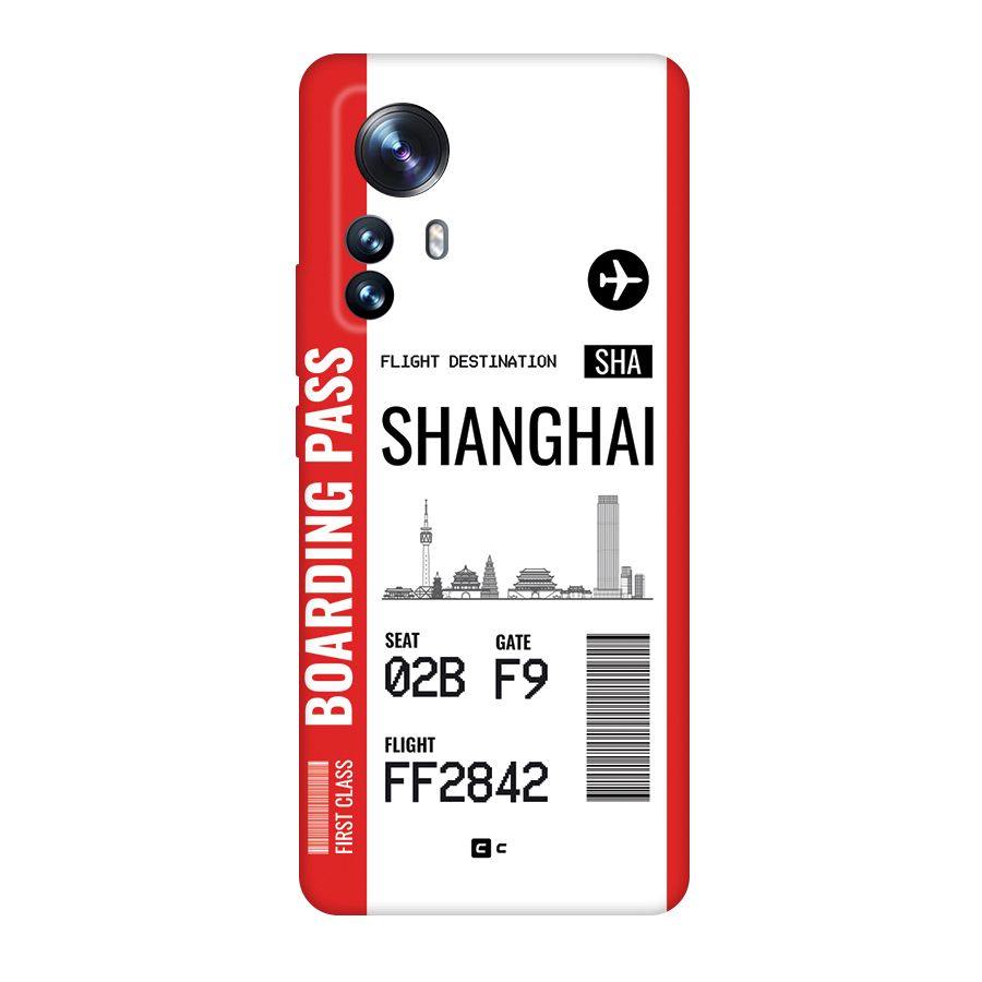 Shanghai Boarding Pass Back Case for Xiaomi 12 Pro
