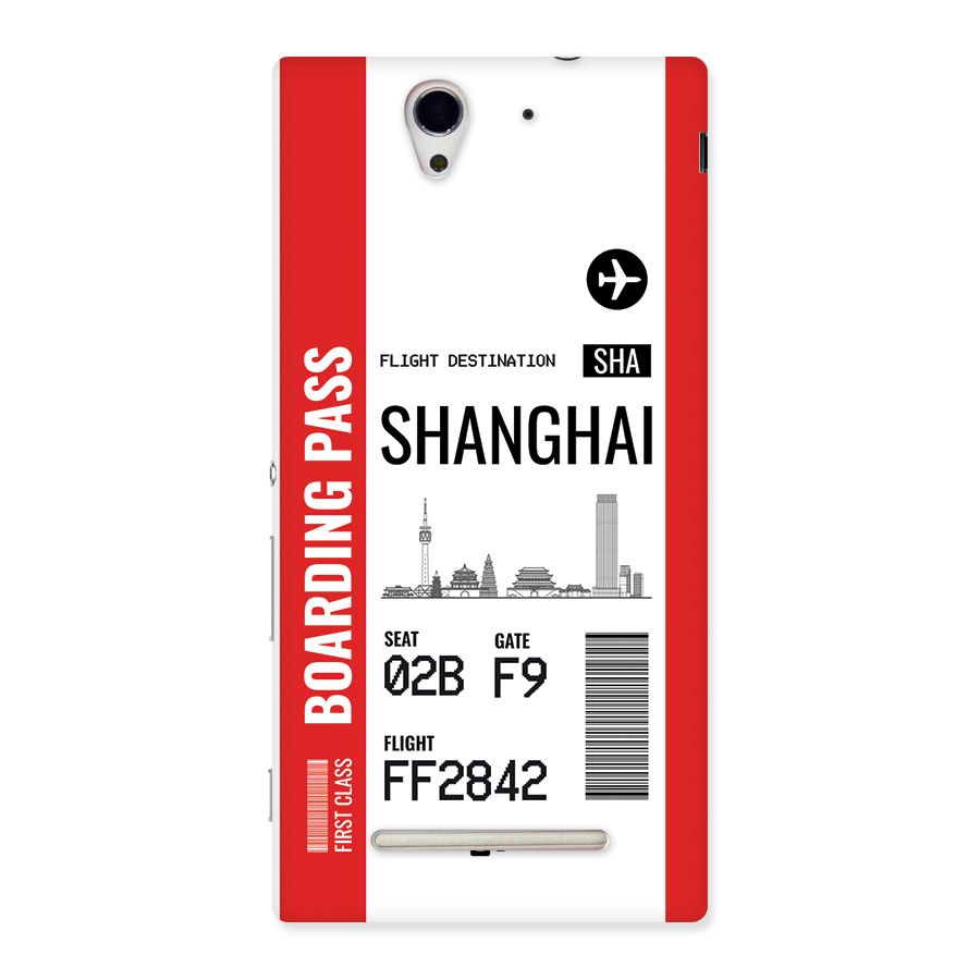 Shanghai Boarding Pass Back Case for Xperia C3