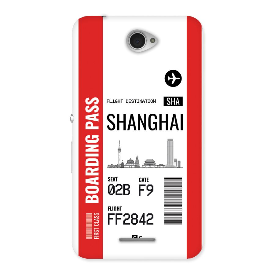 Shanghai Boarding Pass Back Case for Xperia E4