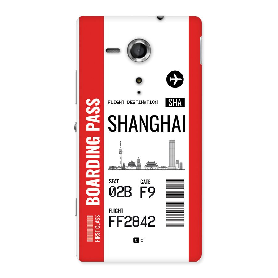 Shanghai Boarding Pass Back Case for Xperia Sp