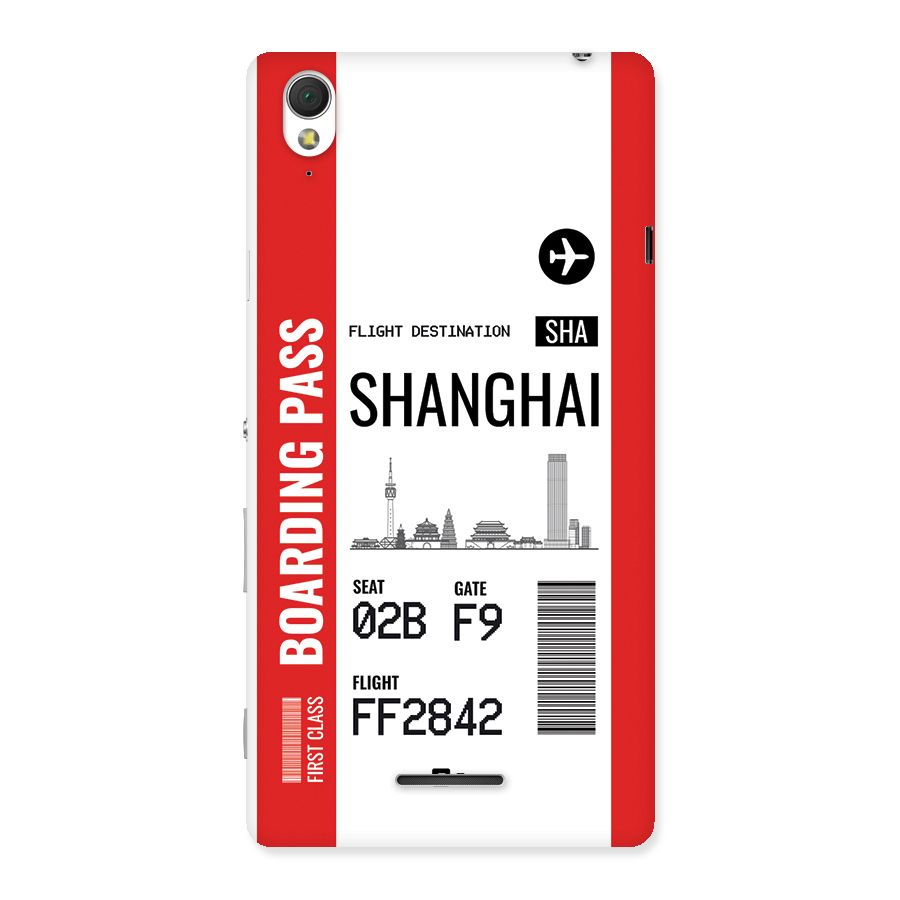 Shanghai Boarding Pass Back Case for Xperia T3