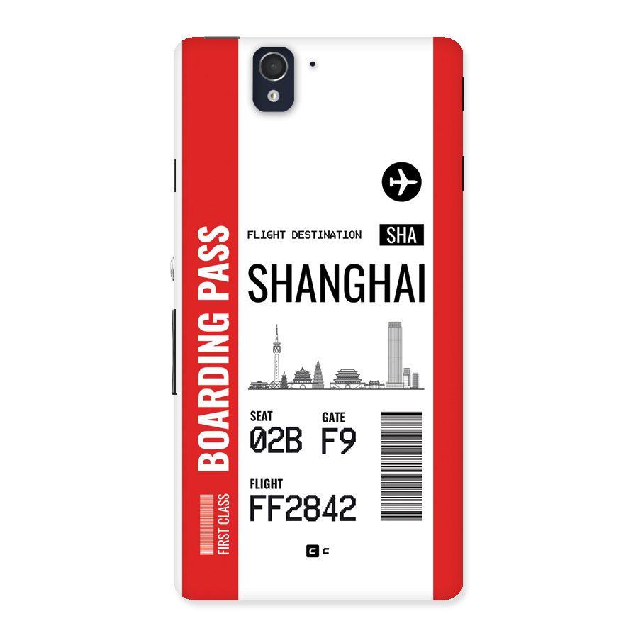 Shanghai Boarding Pass Back Case for Xperia Z