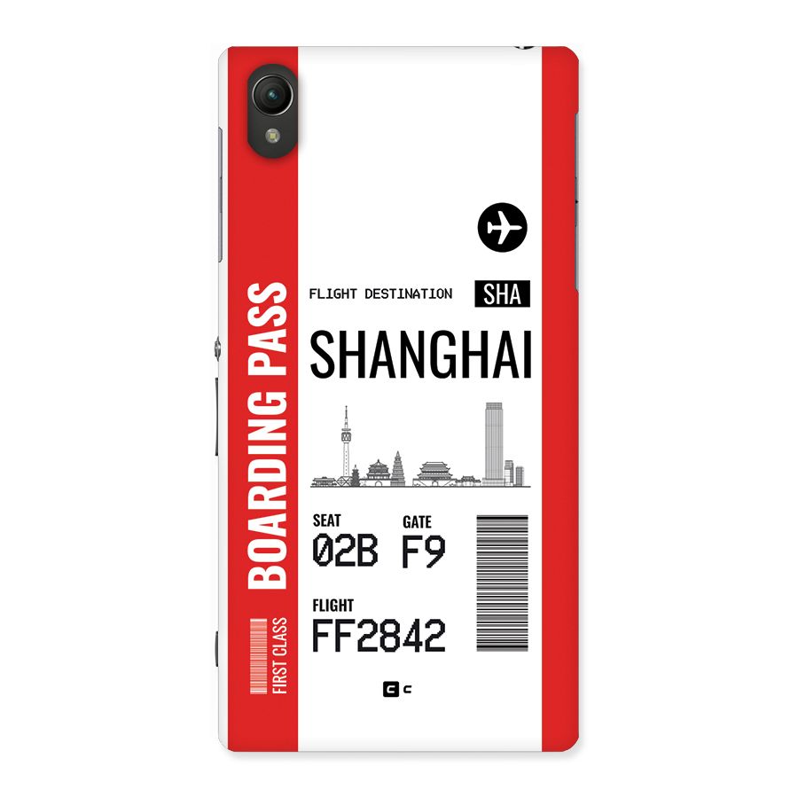 Shanghai Boarding Pass Back Case for Xperia Z1