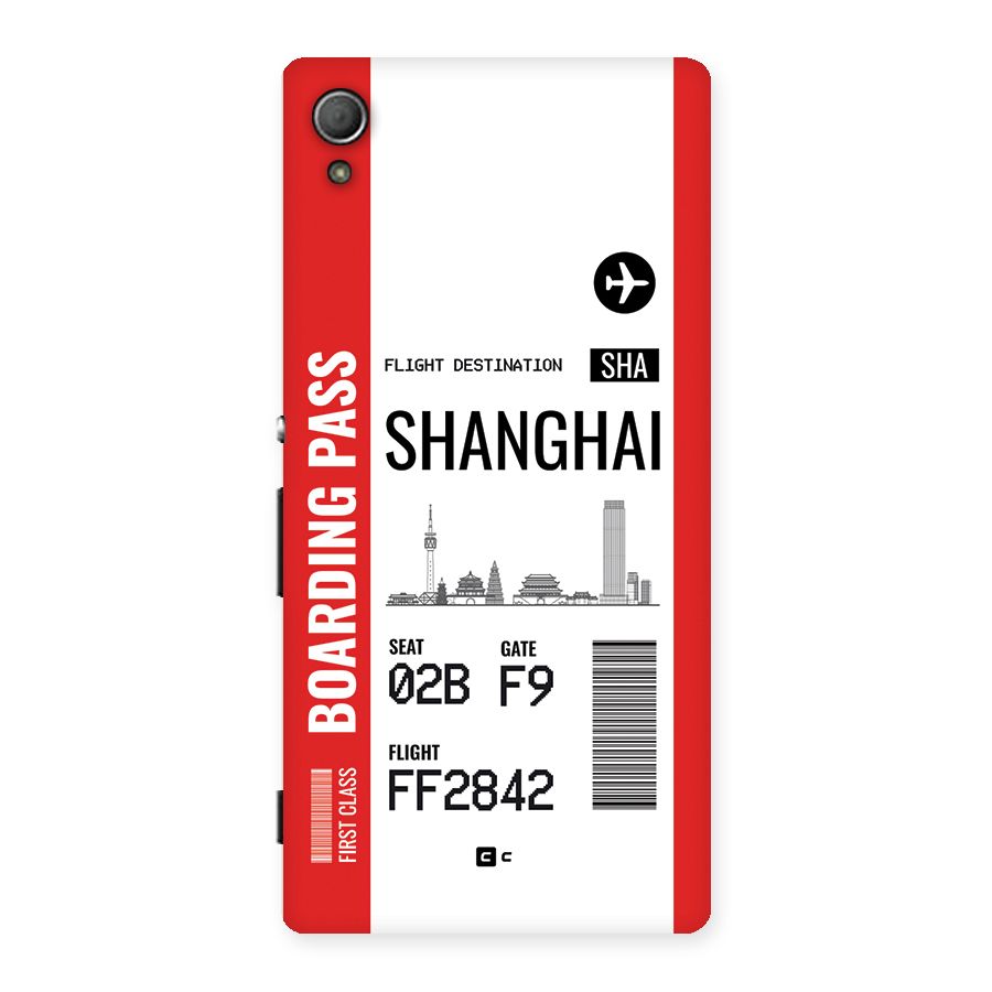 Shanghai Boarding Pass Back Case for Xperia Z3 Plus