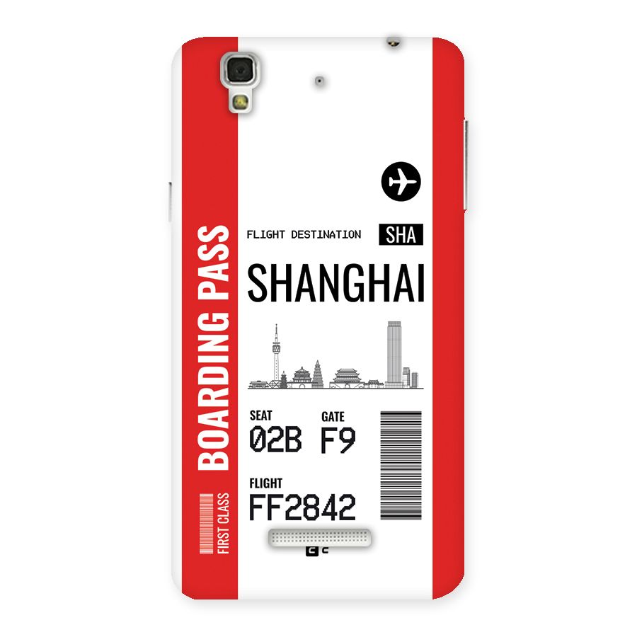Shanghai Boarding Pass Back Case for Yureka