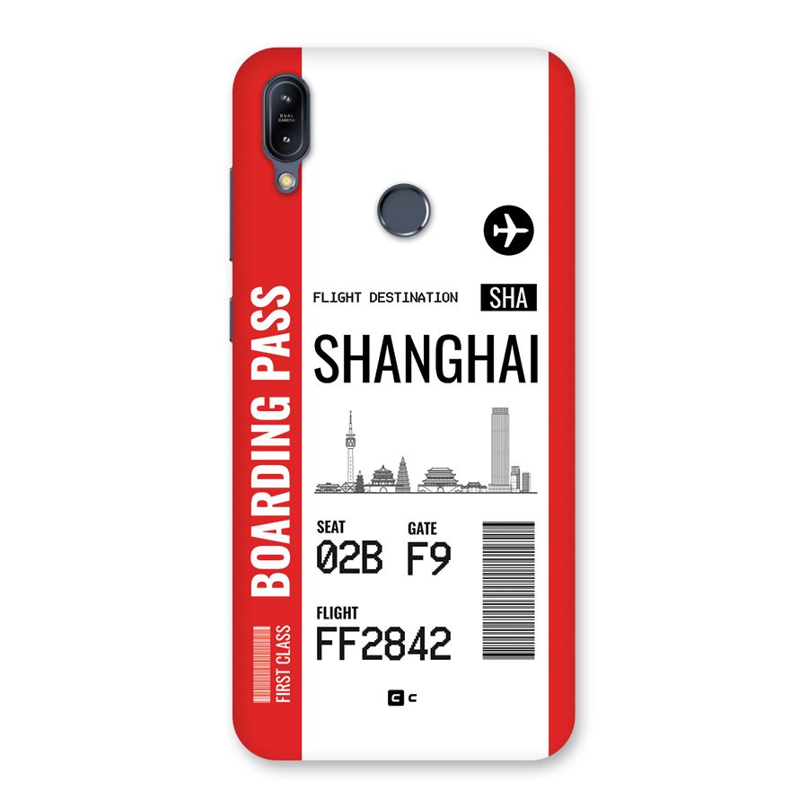 Shanghai Boarding Pass Back Case for Zenfone Max M2