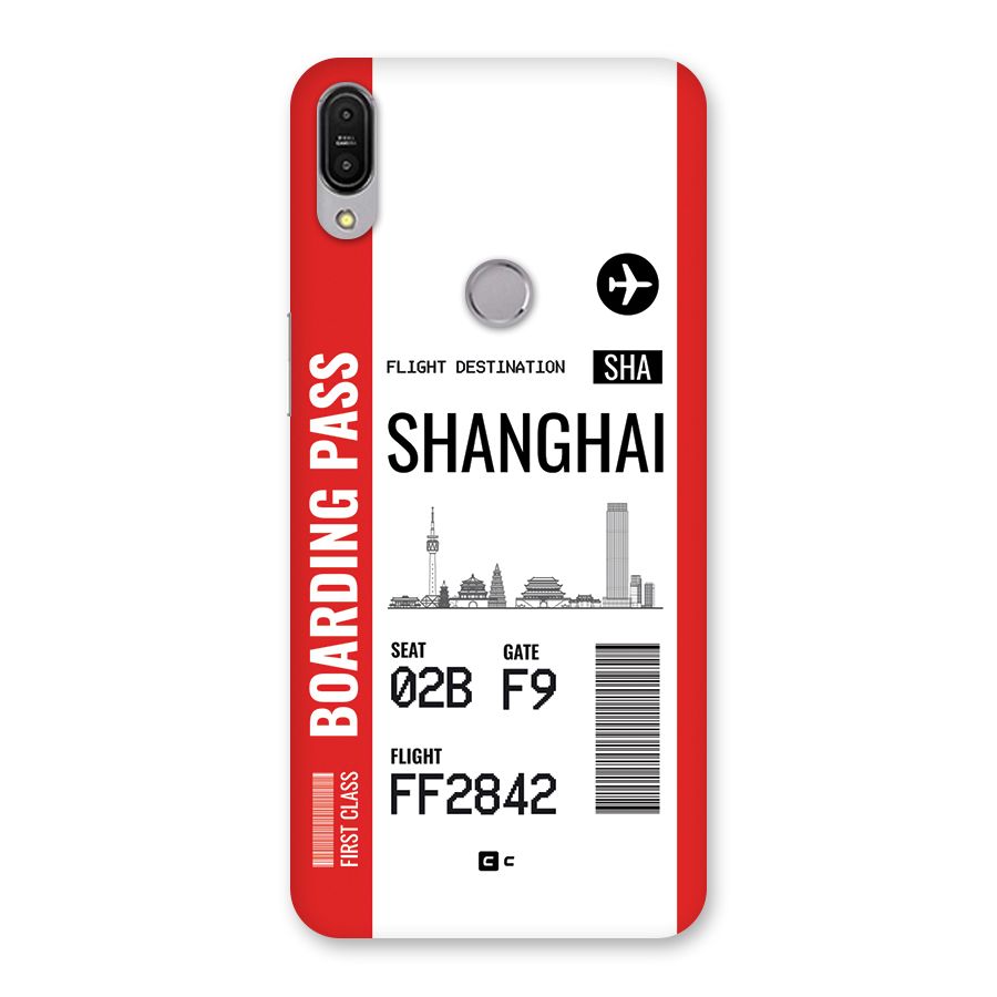 Shanghai Boarding Pass Back Case for Zenfone Max Pro M1