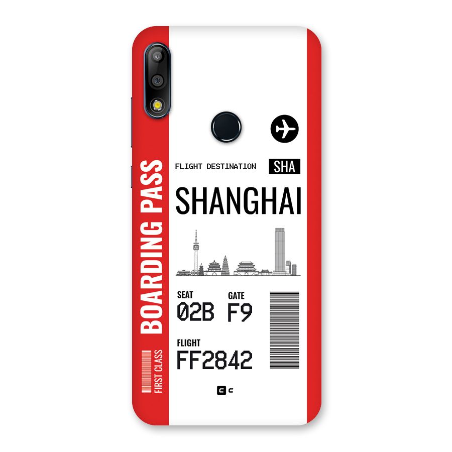 Shanghai Boarding Pass Back Case for Zenfone Max Pro M2