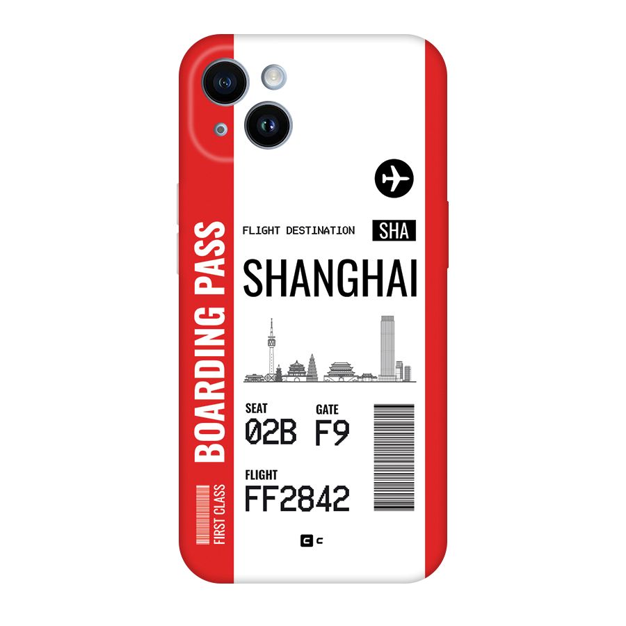 Shanghai Boarding Pass Back Case for iPhone 14