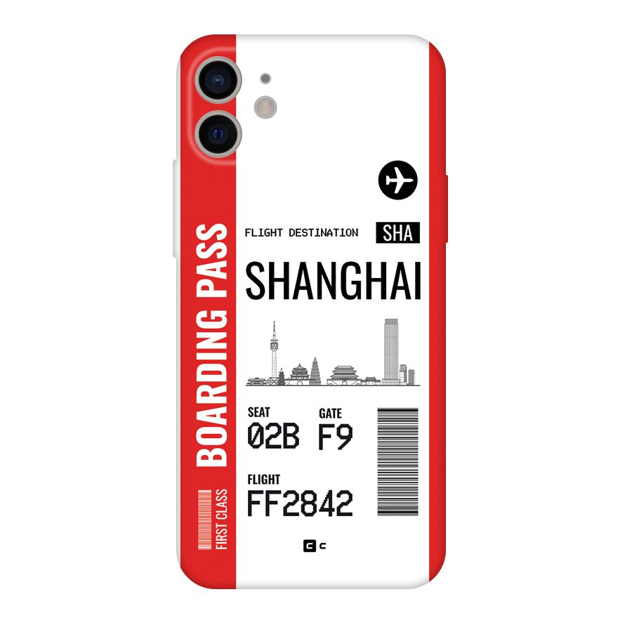 Shanghai Boarding Pass Back Case for iPhone 11