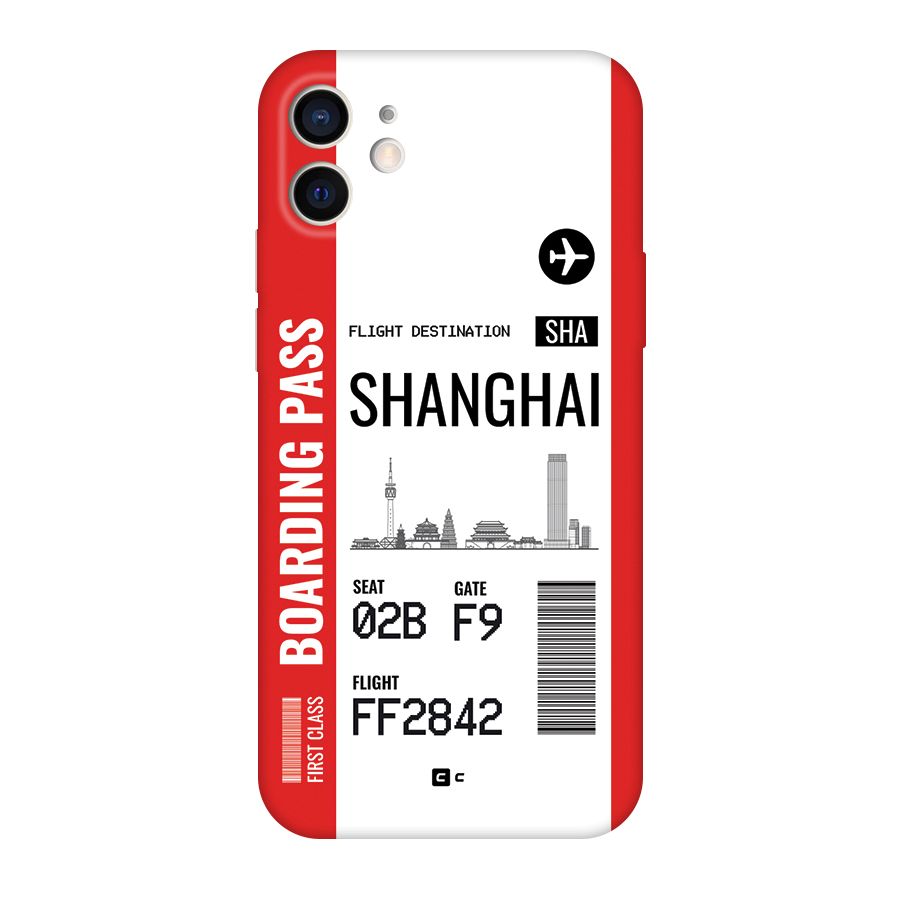 Shanghai Boarding Pass Back Case for iPhone 12