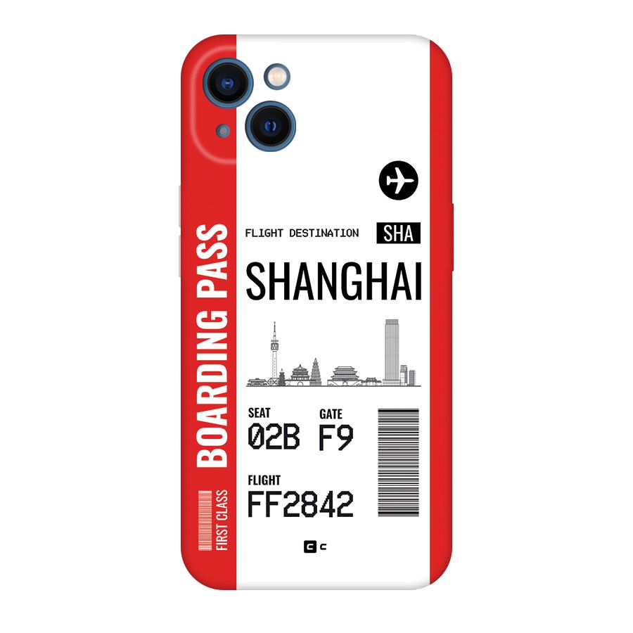 Shanghai Boarding Pass Back Case for iPhone 13