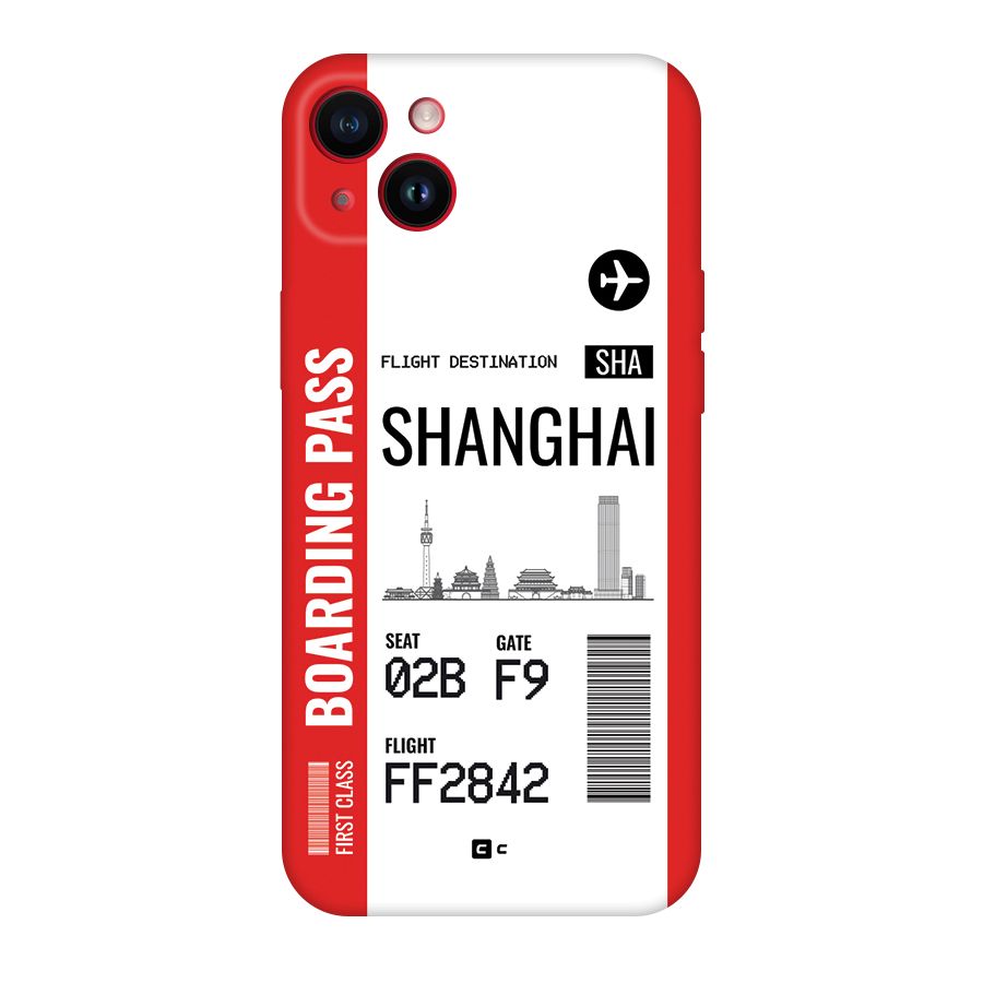 Shanghai Boarding Pass Back Case for iPhone 14 Plus