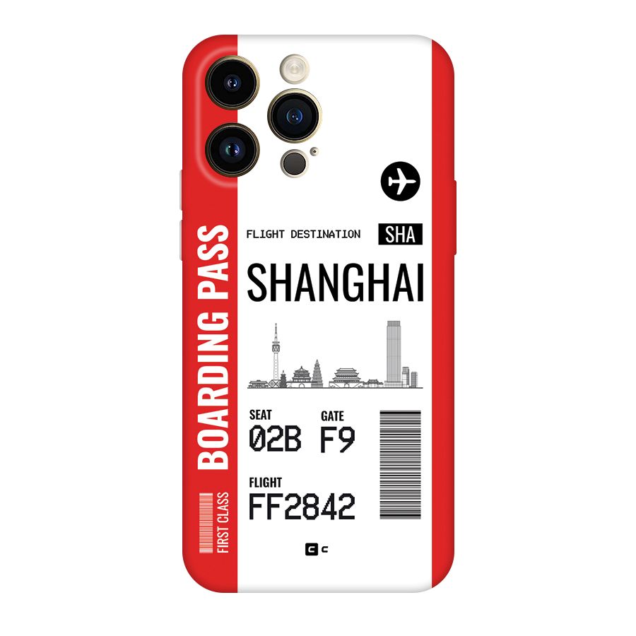 Shanghai Boarding Pass Back Case for iPhone 14 Pro Max