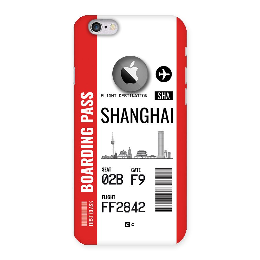 Shanghai Boarding Pass Back Case for iPhone 6 Logo Cut