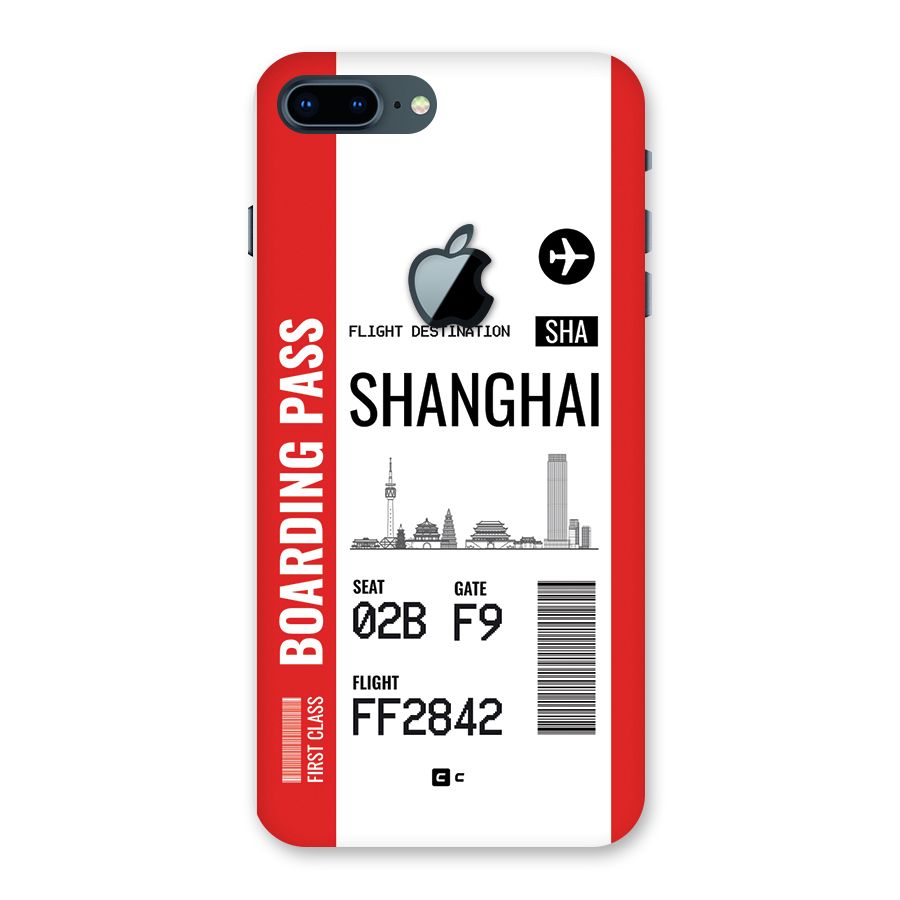 Shanghai Boarding Pass Back Case for iPhone 7 Plus Apple Cut