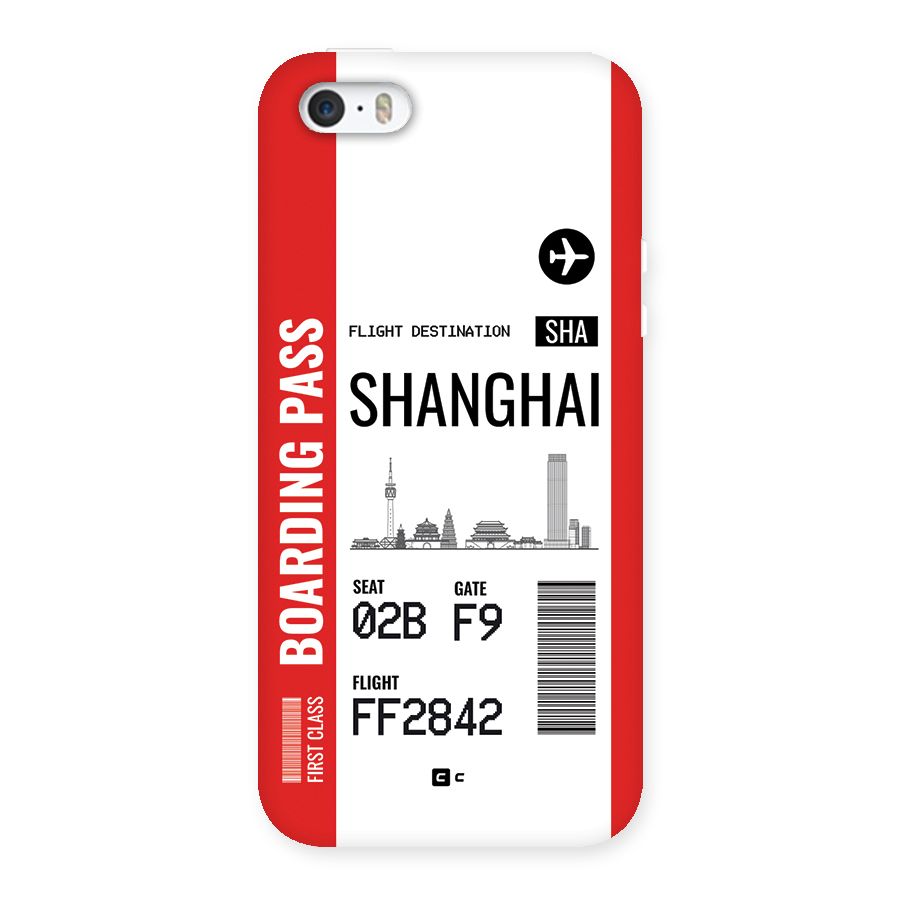 Shanghai Boarding Pass Back Case for iPhone SE 2016
