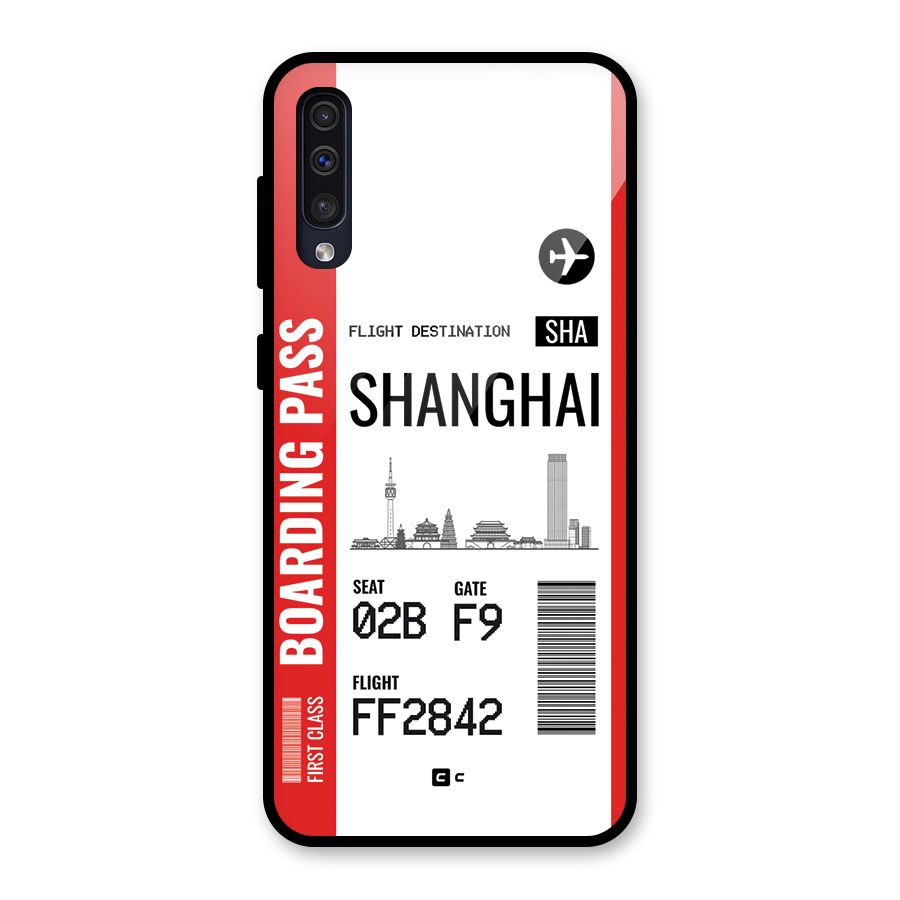 Shanghai Boarding Pass Glass Back Case for Galaxy A50s