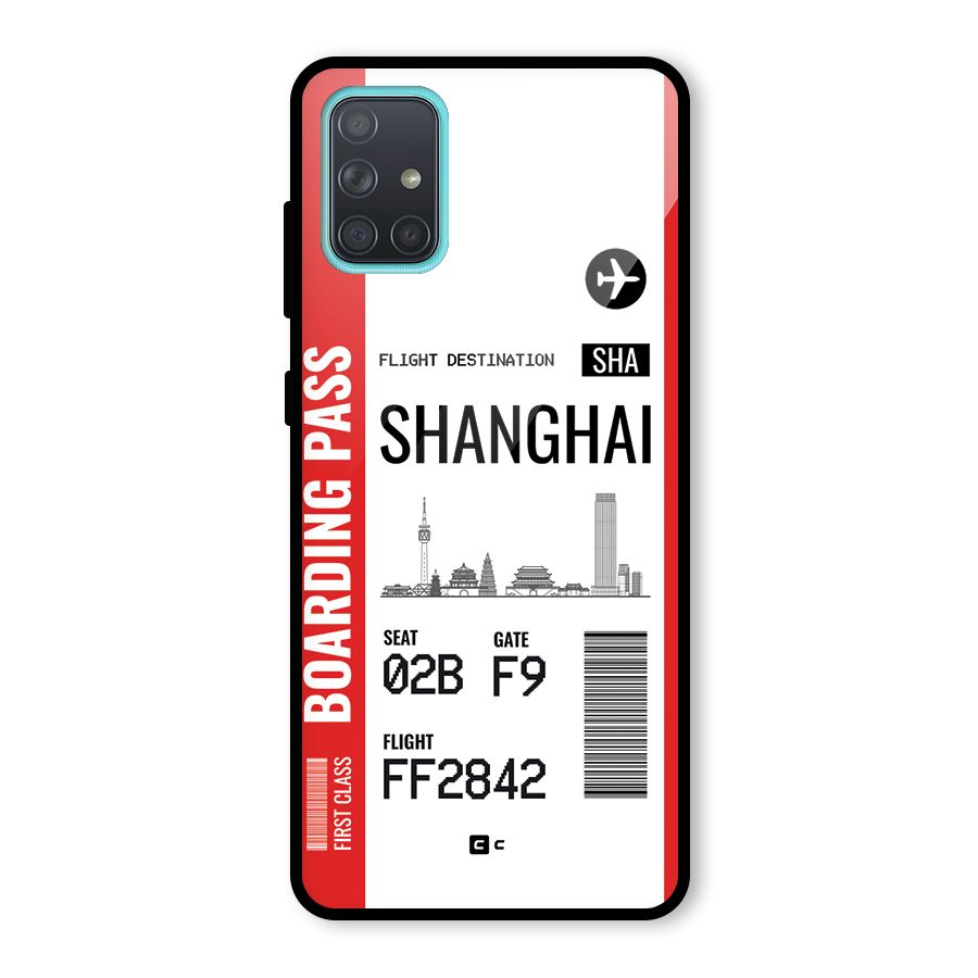 Shanghai Boarding Pass Glass Back Case for Galaxy A71