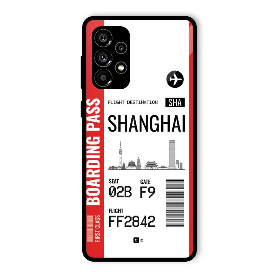 Shanghai Boarding Pass Glass Back Case for Galaxy A73 5G
