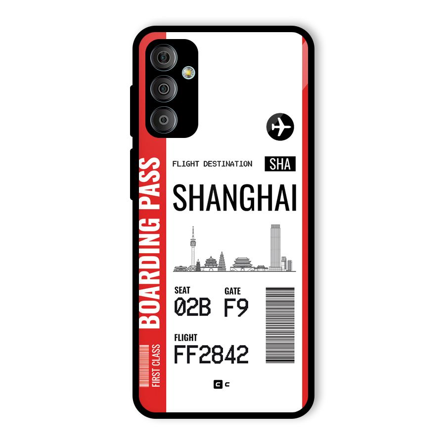 Shanghai Boarding Pass Glass Back Case for Galaxy F23
