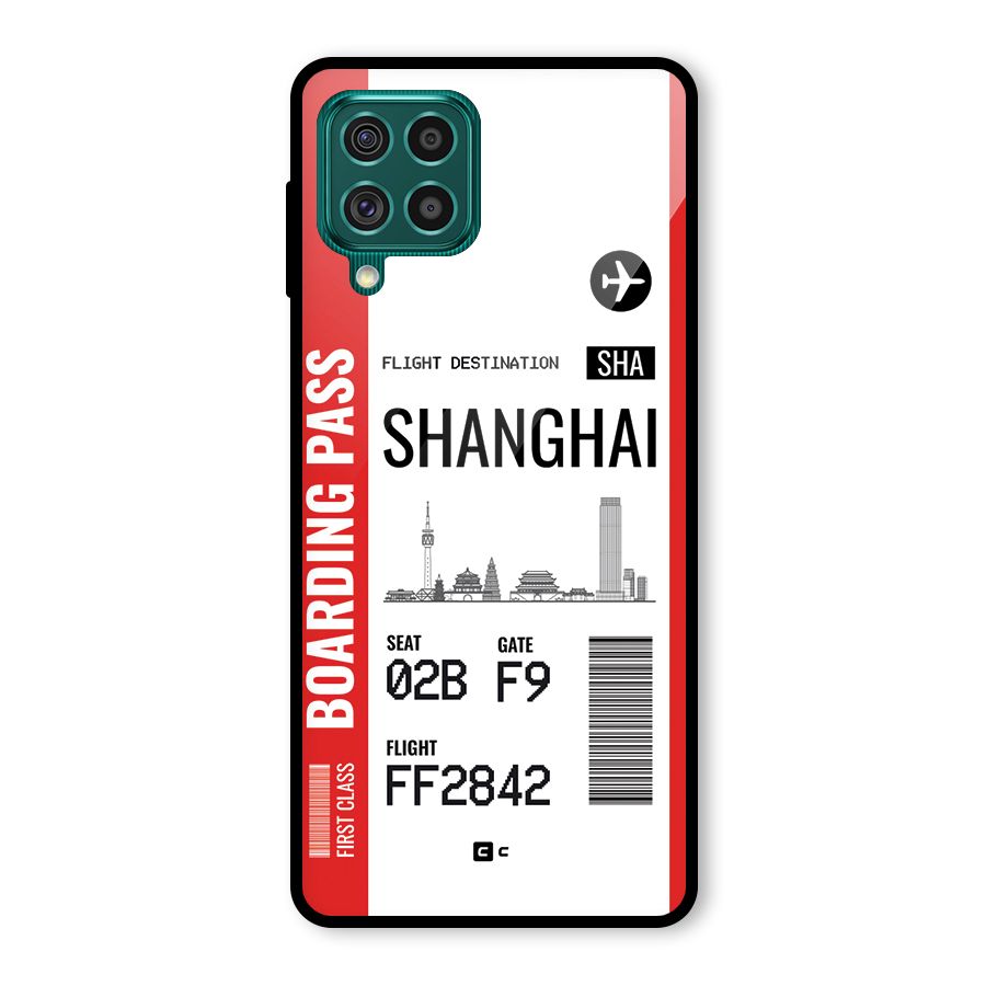 Shanghai Boarding Pass Glass Back Case for Galaxy F62