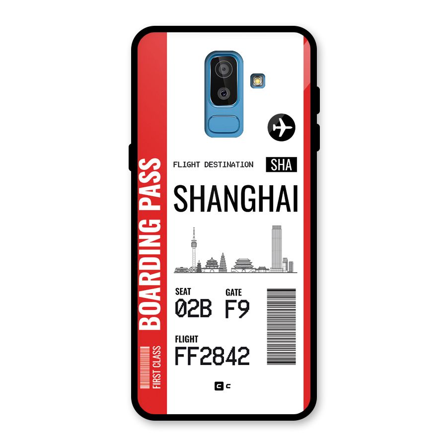 Shanghai Boarding Pass Glass Back Case for Galaxy J8