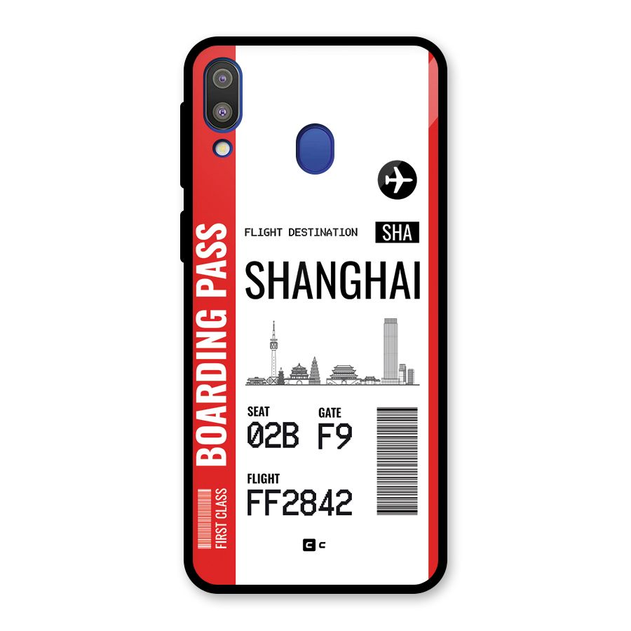Shanghai Boarding Pass Glass Back Case for Galaxy M20