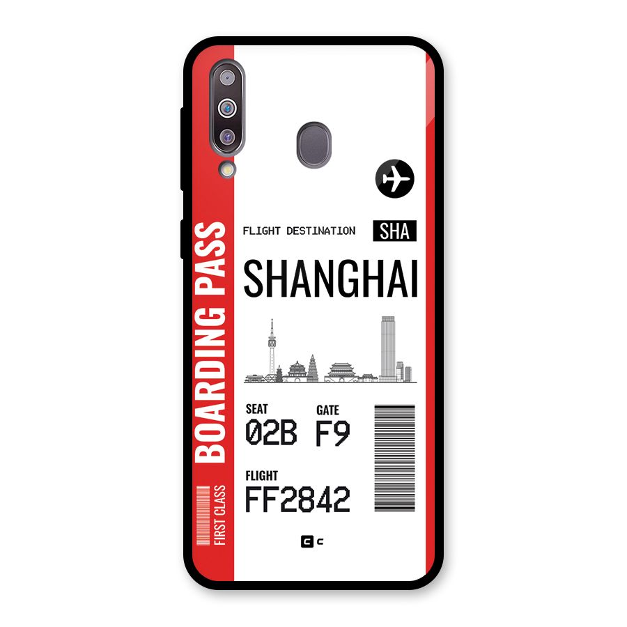 Shanghai Boarding Pass Glass Back Case for Galaxy M30