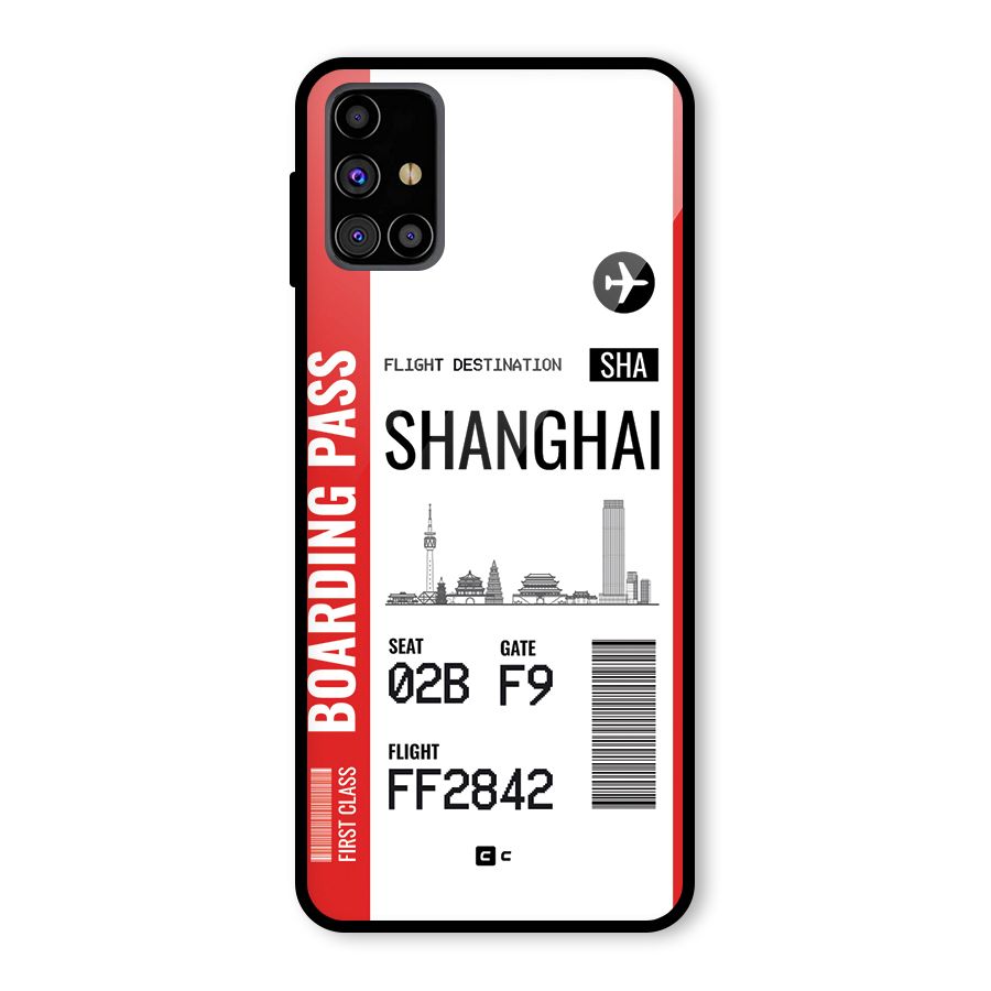 Shanghai Boarding Pass Glass Back Case for Galaxy M31s