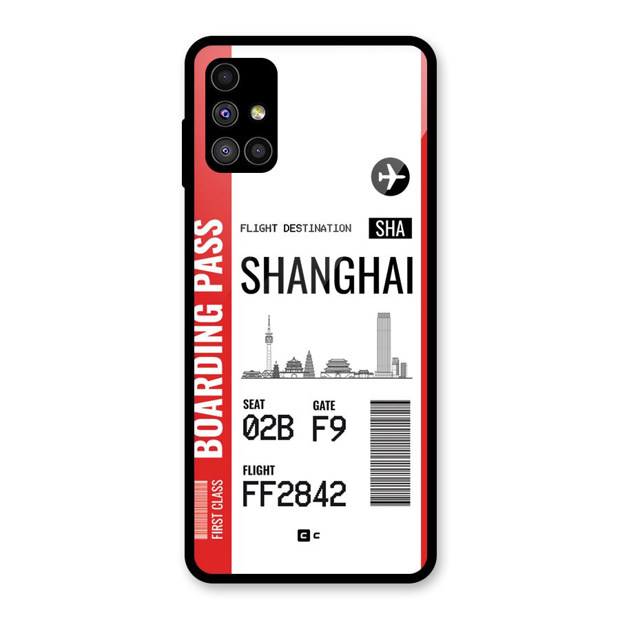 Shanghai Boarding Pass Glass Back Case for Galaxy M51