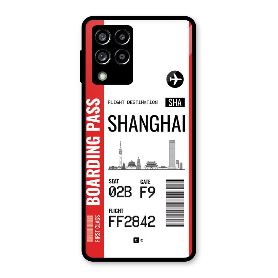 Shanghai Boarding Pass Glass Back Case for Galaxy M53 5G